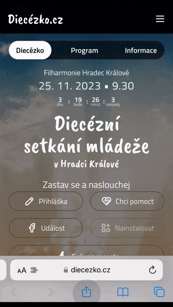 Video describes installation PWA on iOS.